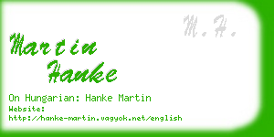 martin hanke business card